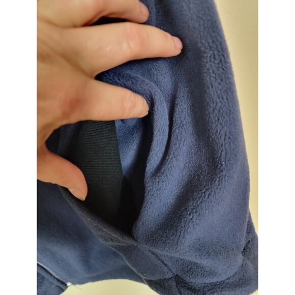 Woolrich Zip Up Fleece Vest Men's Size Large Blue Sleeveless Mock Neck - Picture 5 of 6